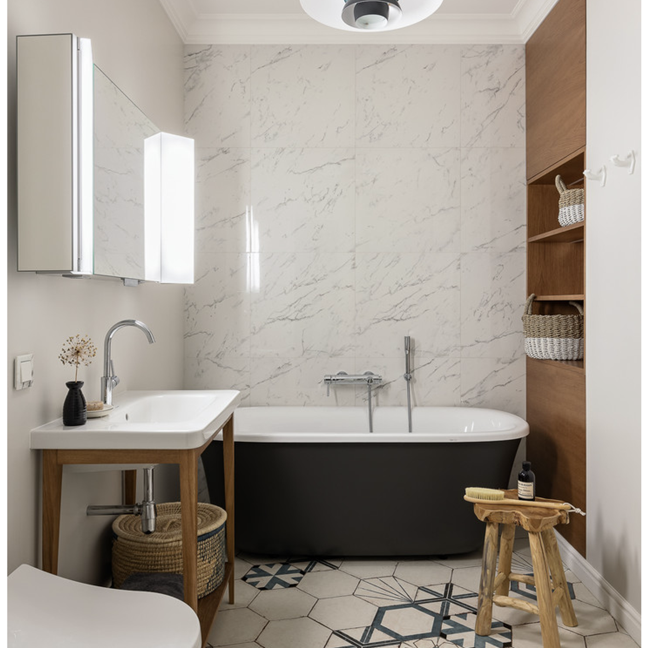 Наставнический пер., 129 м². Публикация в журнале ELLE Decoration. Дизайн интерьера домов и квартир в Москве