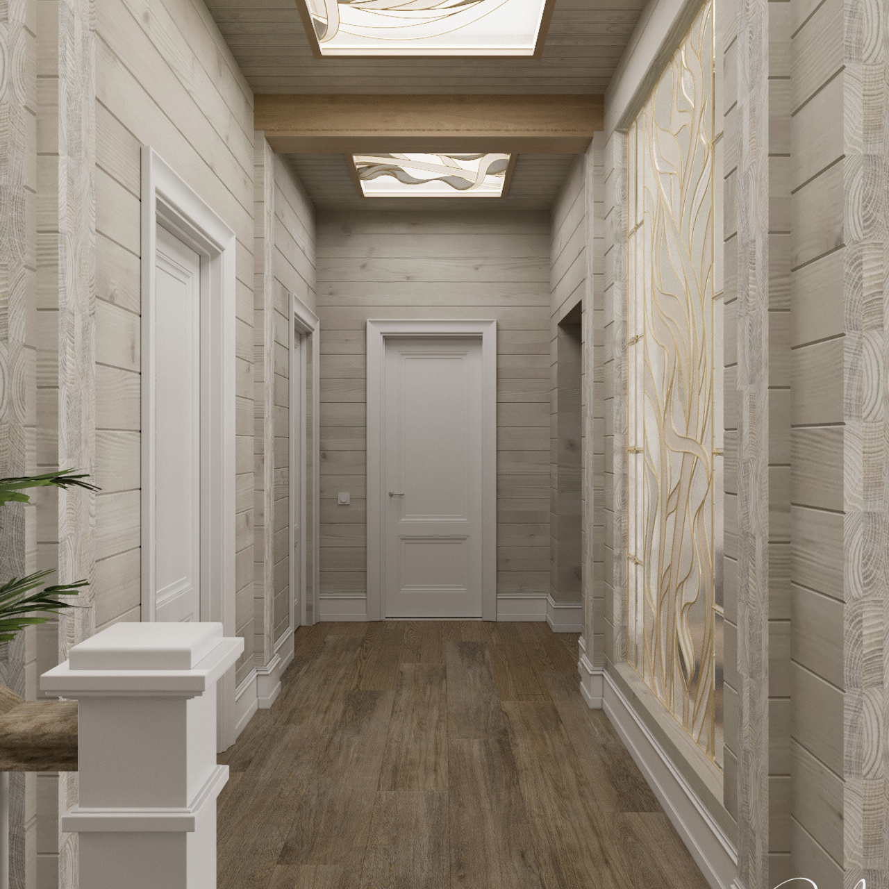 Дом из клееного бруса, 310 м². Дизайн интерьера домов и квартир в Москве