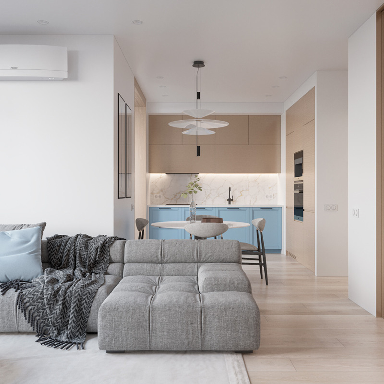 Квартира-студия на Ленинском проспекте, 45 м². Дизайн интерьера домов и квартир в Москве