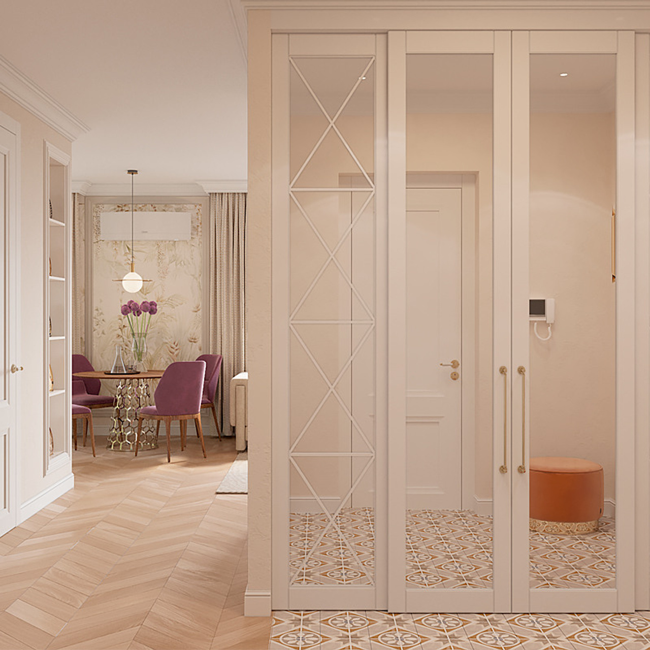 Квартира на Курьяновской набережной, 64 м². Дизайн интерьера домов и квартир в Москве