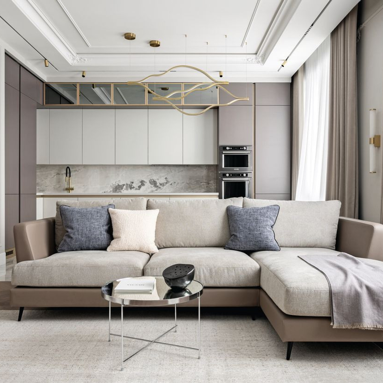 Квартира в стиле легкой неоклассики для молодой семьи