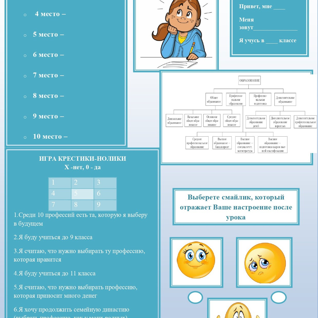 Рабочий лист «Самые востребованные профессии»