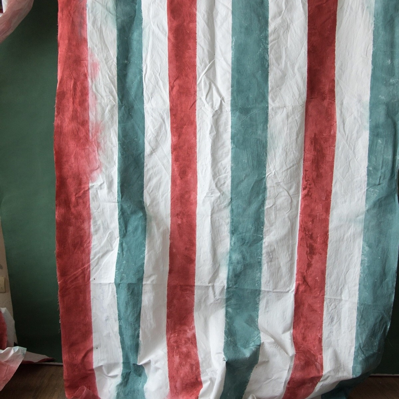 ретро цирковые занавески в полоску