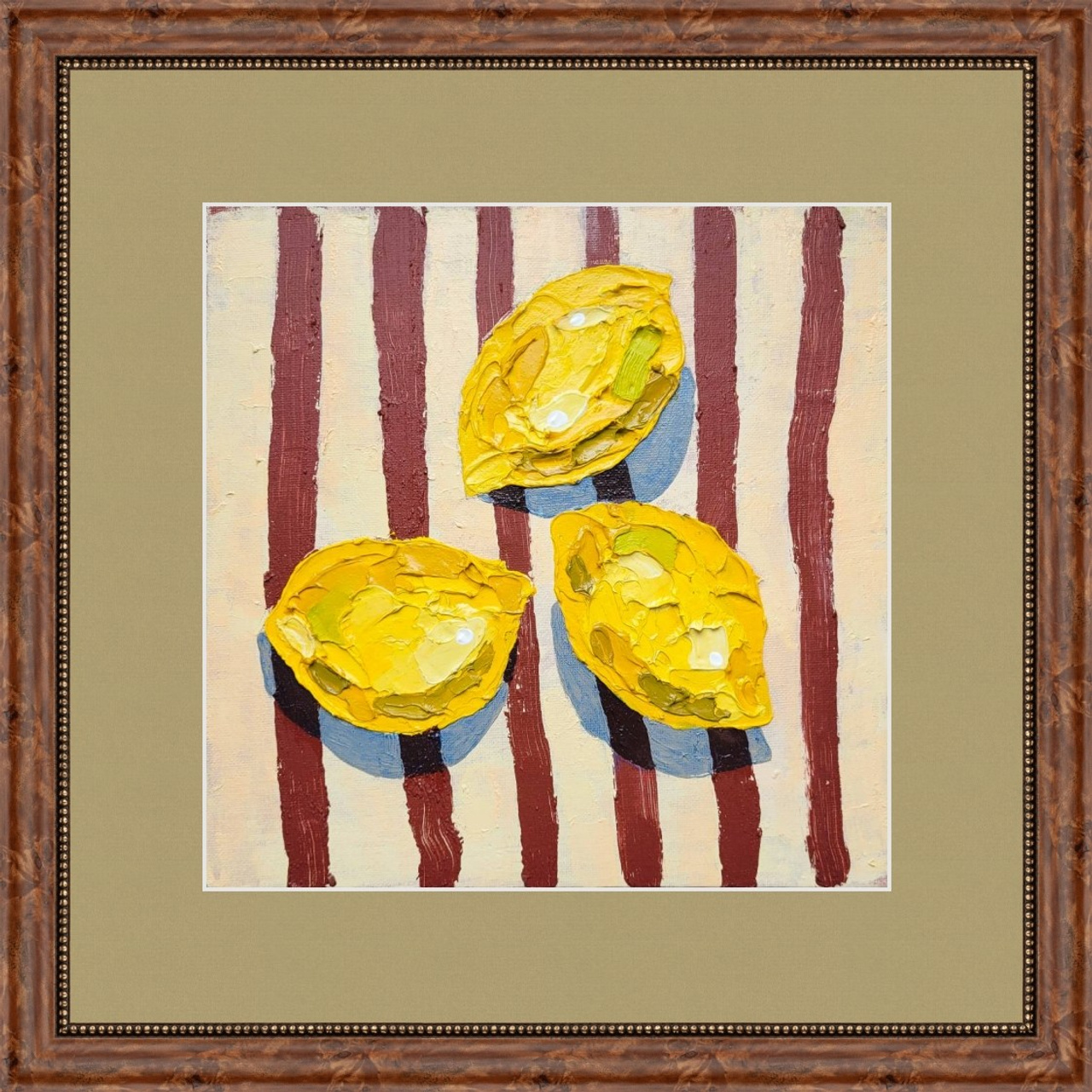 Картина «Три лимончика». 25×25см. 3500р. Галерея авторских картин художницы Бельмесовой Евгении