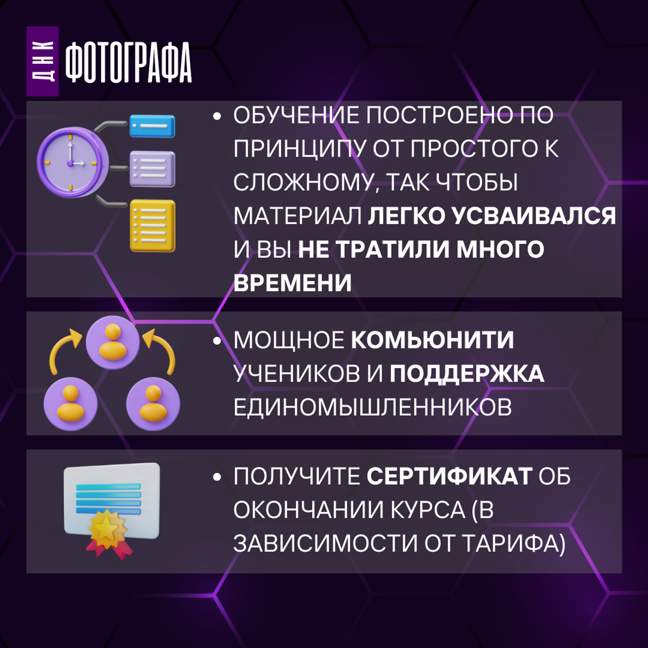 Консультационная услуга онлайн курс ДНК ФОТОГРАФА