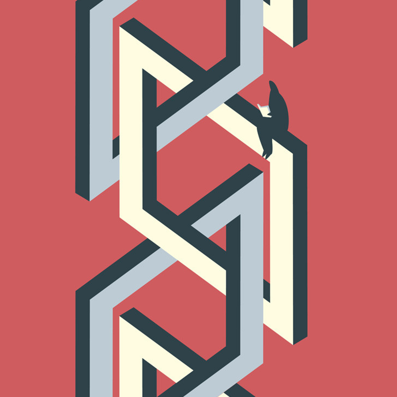 reading, bok, impossible, object, illustration, conceptual, editorial,  иллюстрация, концептуальная, редакционная