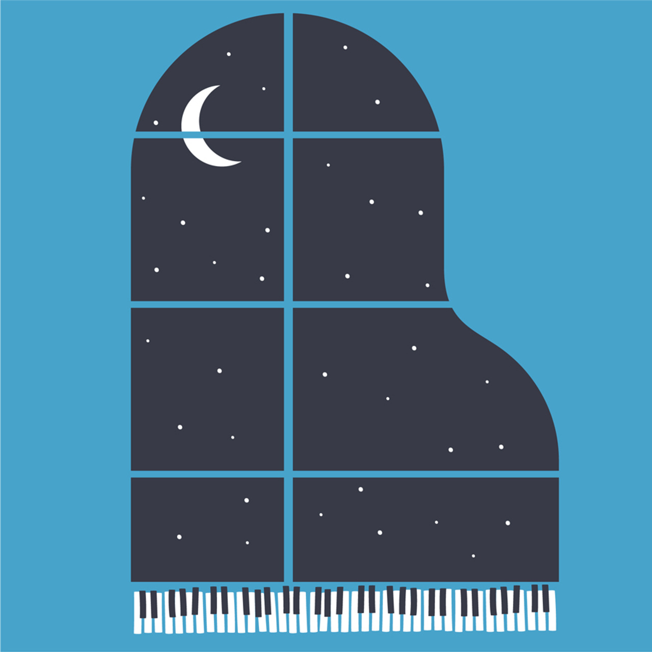 moonlight, sonata, piano, moon, night, negative, space, conceptual, editorial, illustration, illustrator, freelance, for hire, иллюстрация, иллюстратор, концептуальная, редакционная, фриланс, metaphor
