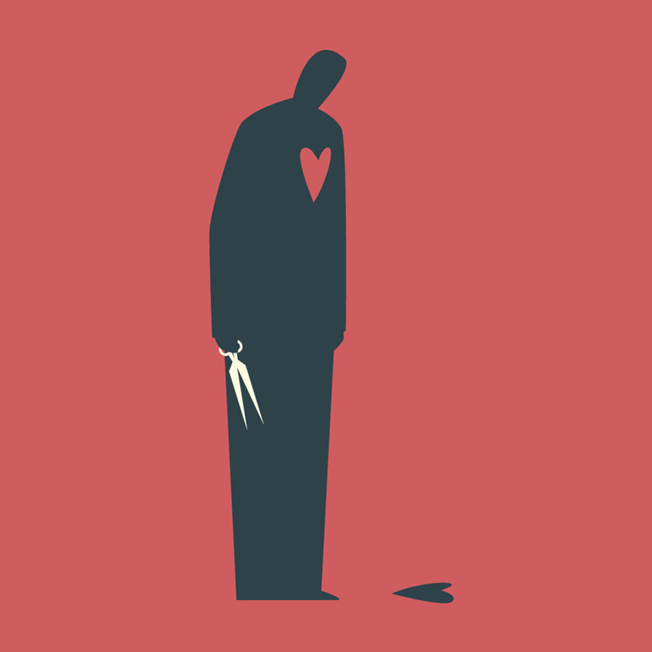 love, first, scissors, victime, sacrifice, illustration, conceptual, editorial,  иллюстрация, концептуальная, редакционная