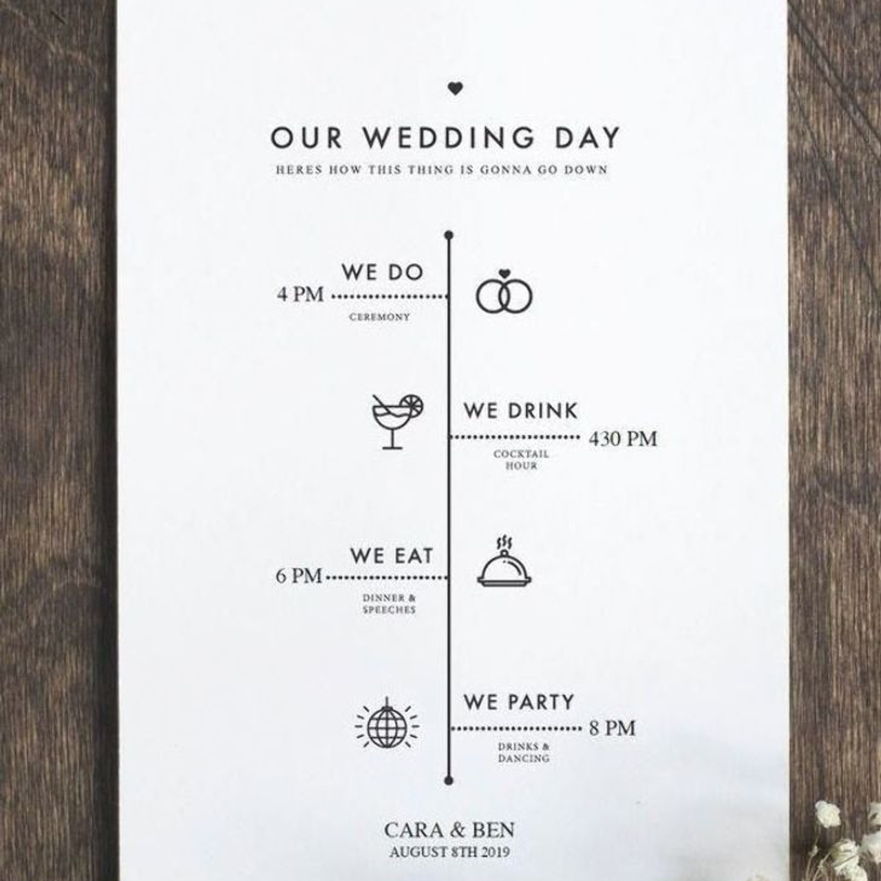 Приглашения на свадьбу и торт