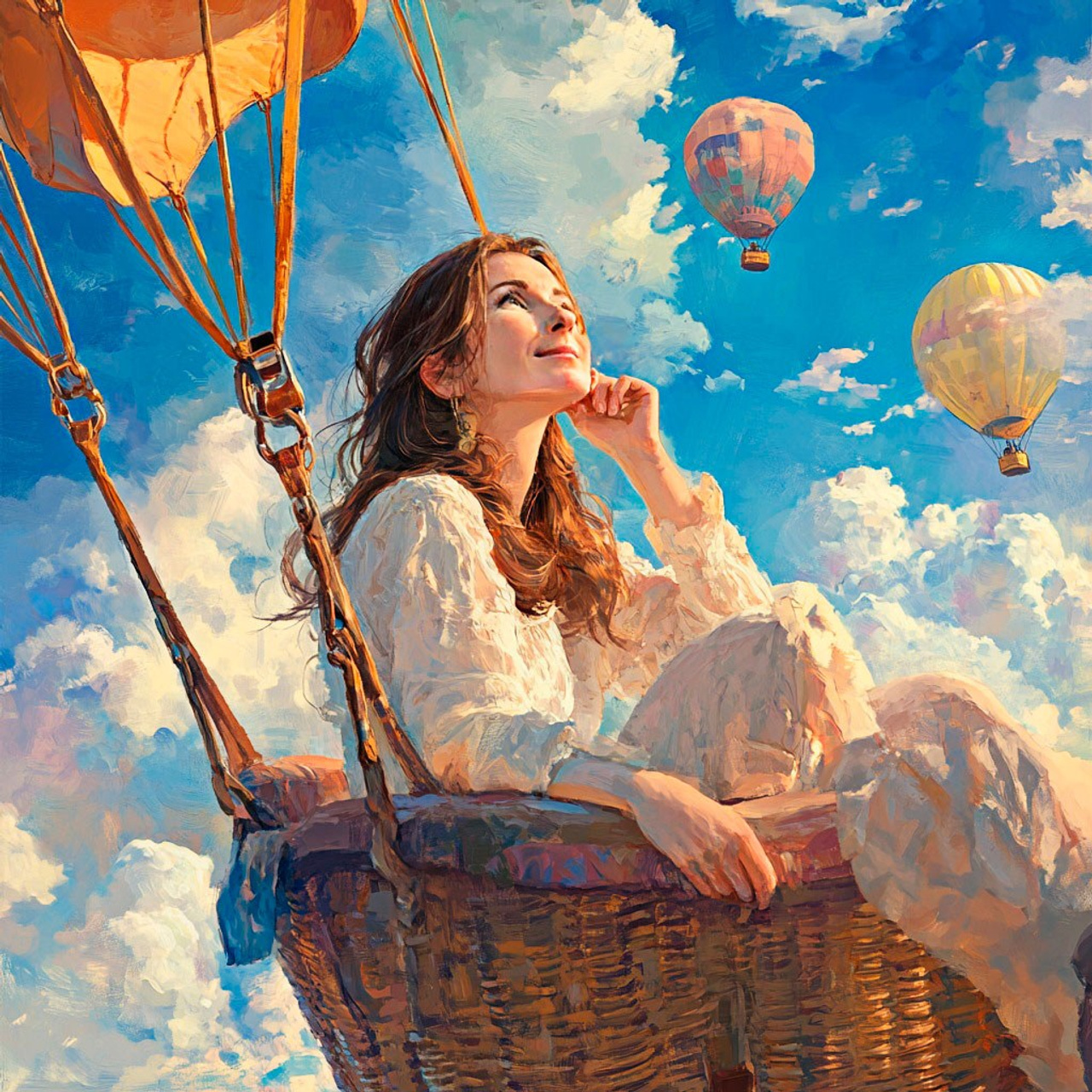 Нейрофотосессия для Марины. Сказочный образ девушки на шаре.