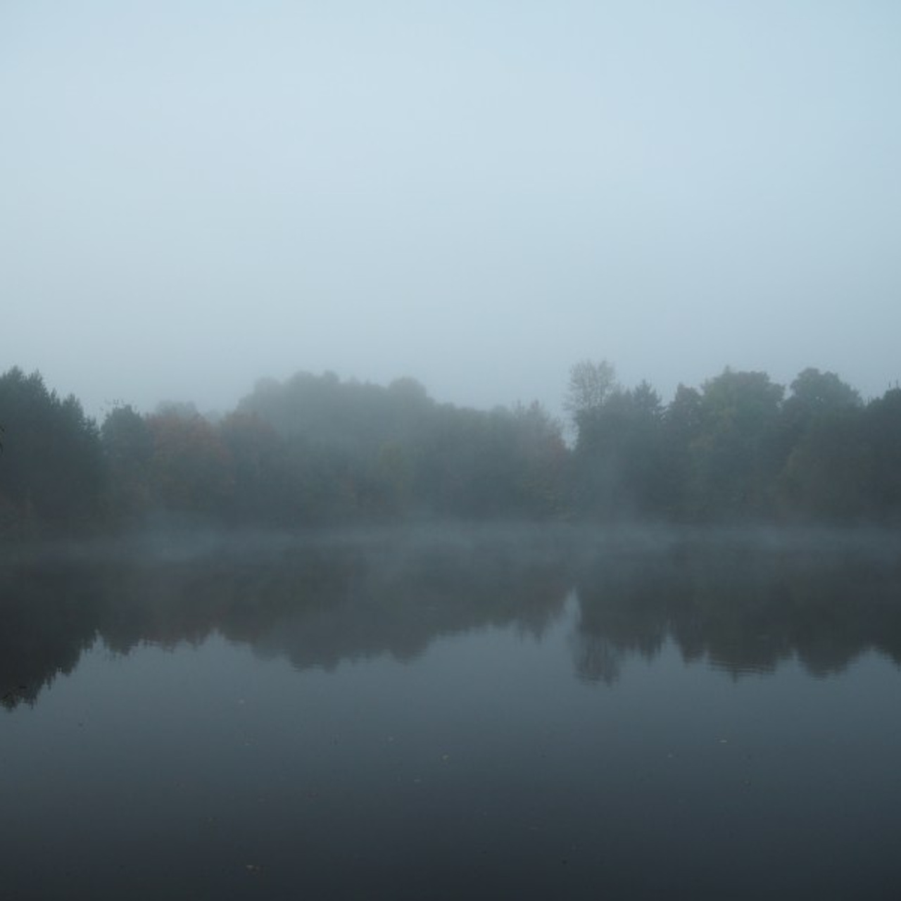 Dawn in a village. Quiet photographic art