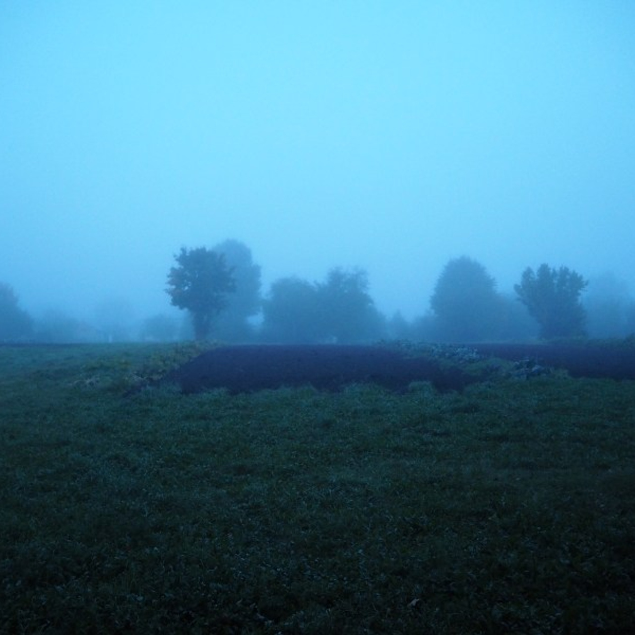 Dawn in a village. Quiet photographic art