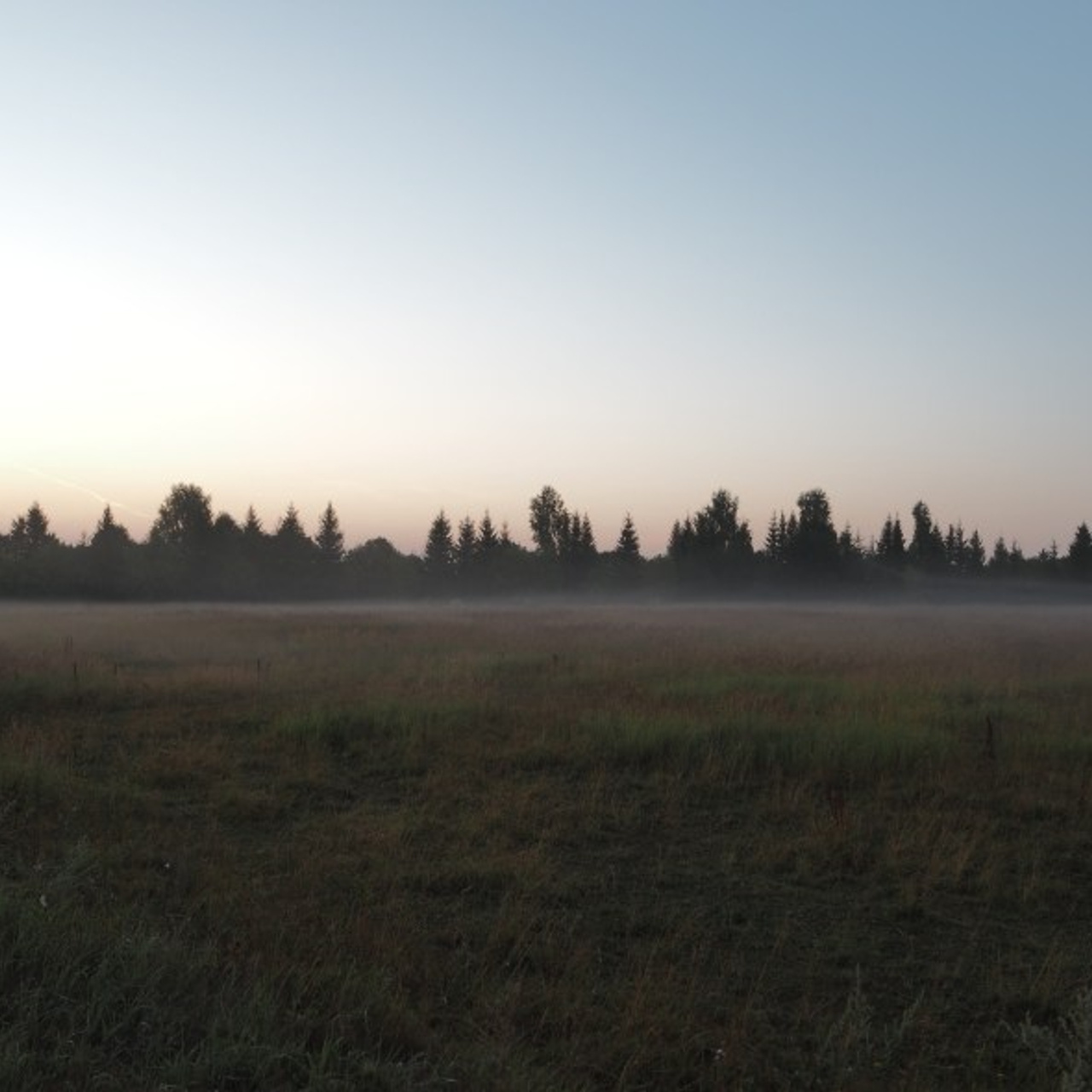 Dawn in a village. Quiet photographic art