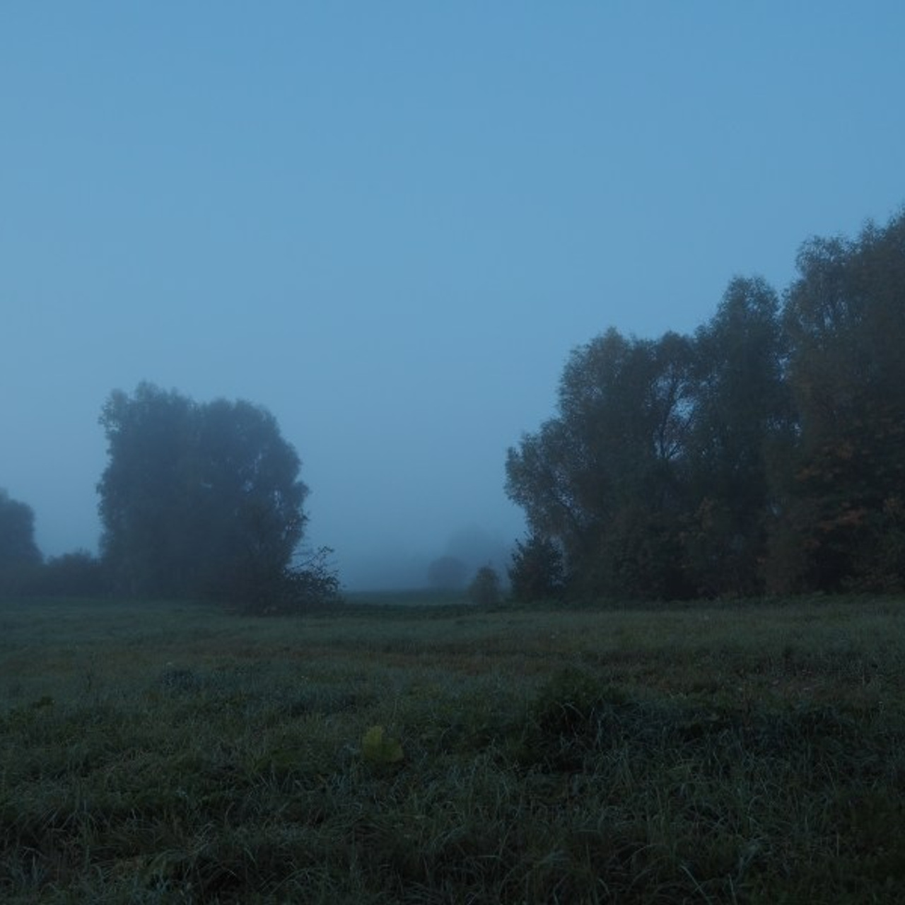 Dawn in a village. Quiet photographic art