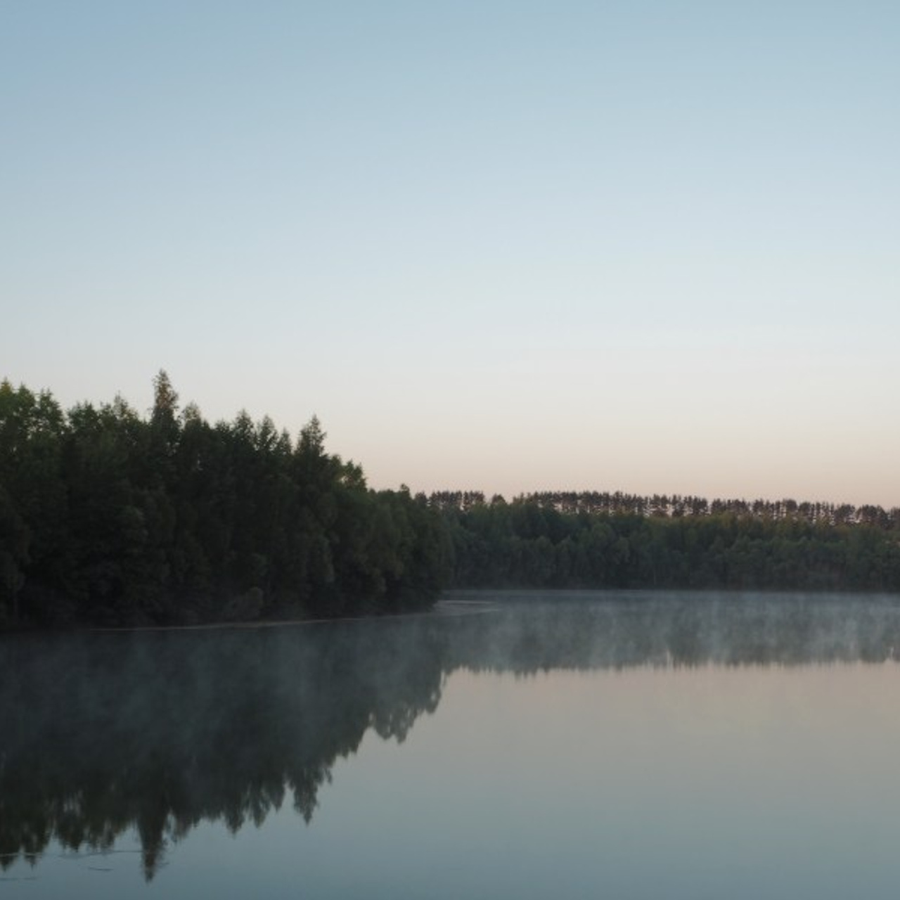 Dawn in a village. Quiet photographic art