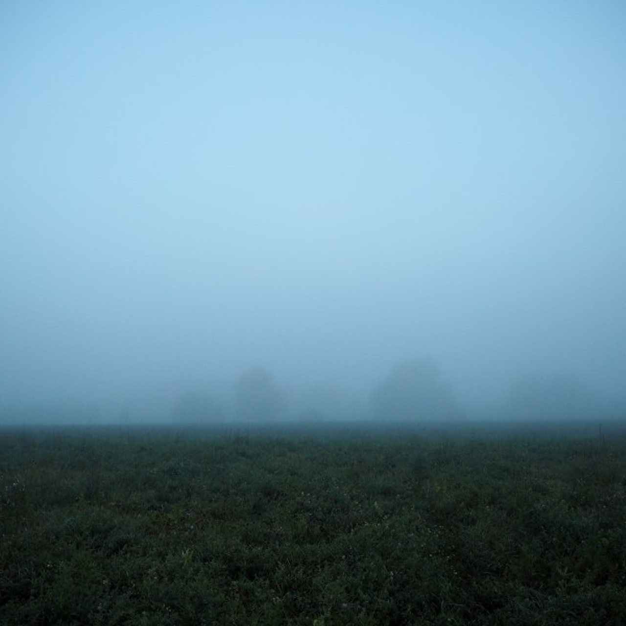 Dawn in a village. Quiet photographic art