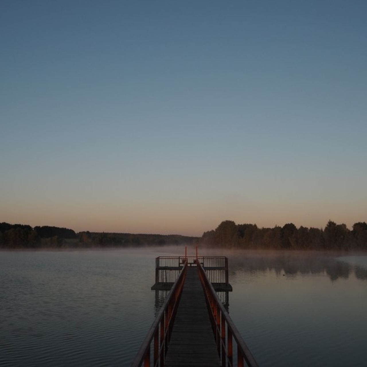 Dawn in a village. Quiet photographic art