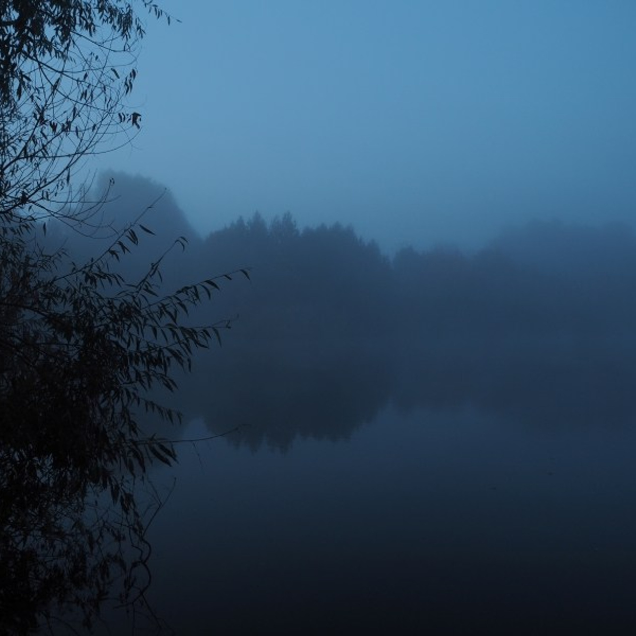 Dawn in a village. Quiet photographic art