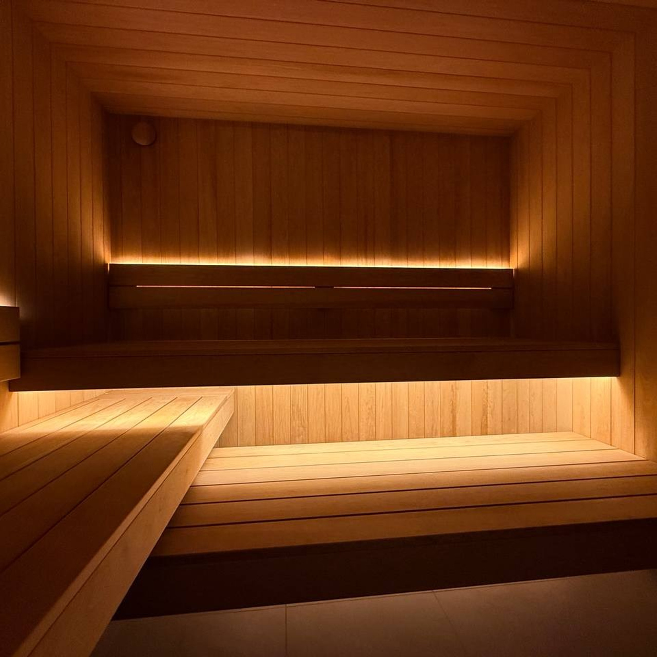 подсветка полков сауна