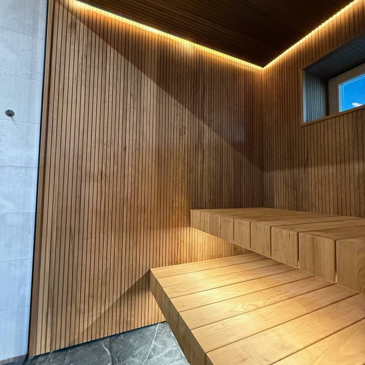 интерьер премиальной сауны