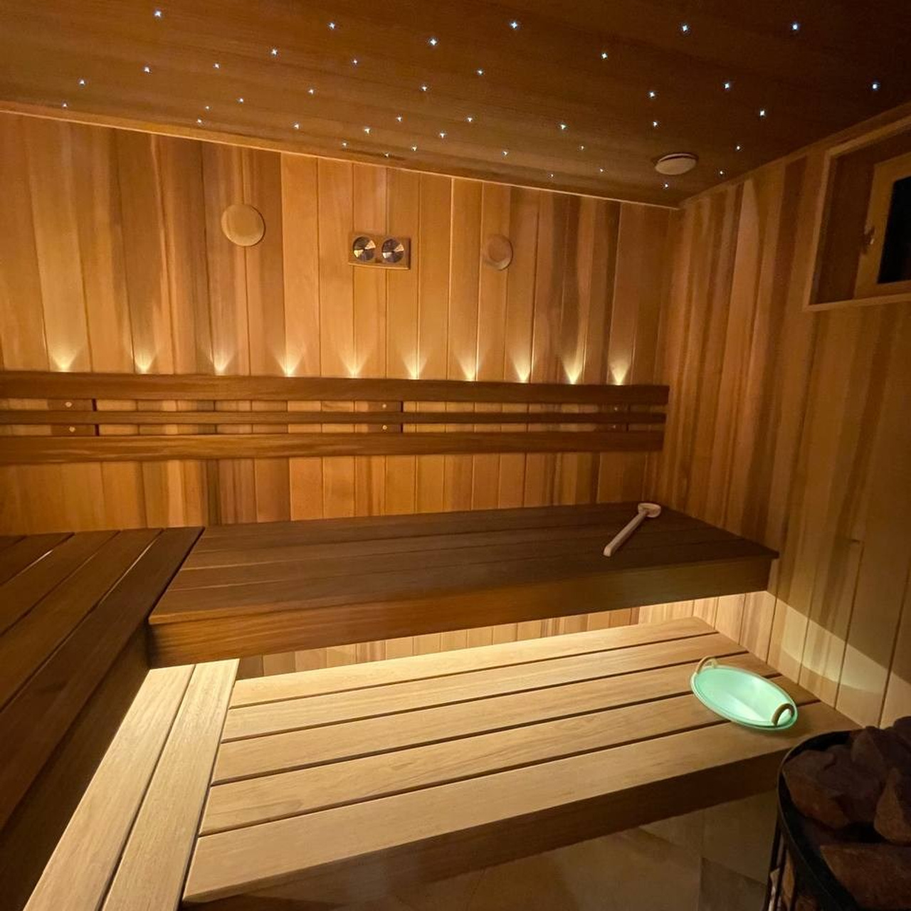 интерьер кедровой бани под ключ