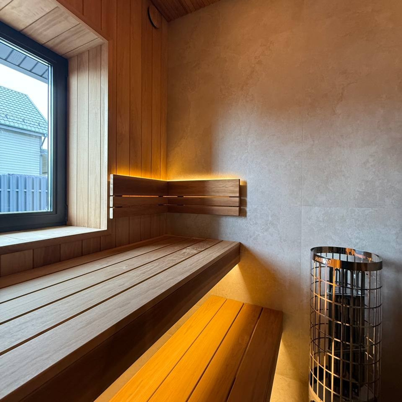 Сауна с застекленным фасадом в частном доме. Внутренняя отделка саун и бань под ключ в Санкт-Петербурге и Ленинградской области|Твоя Сауна
