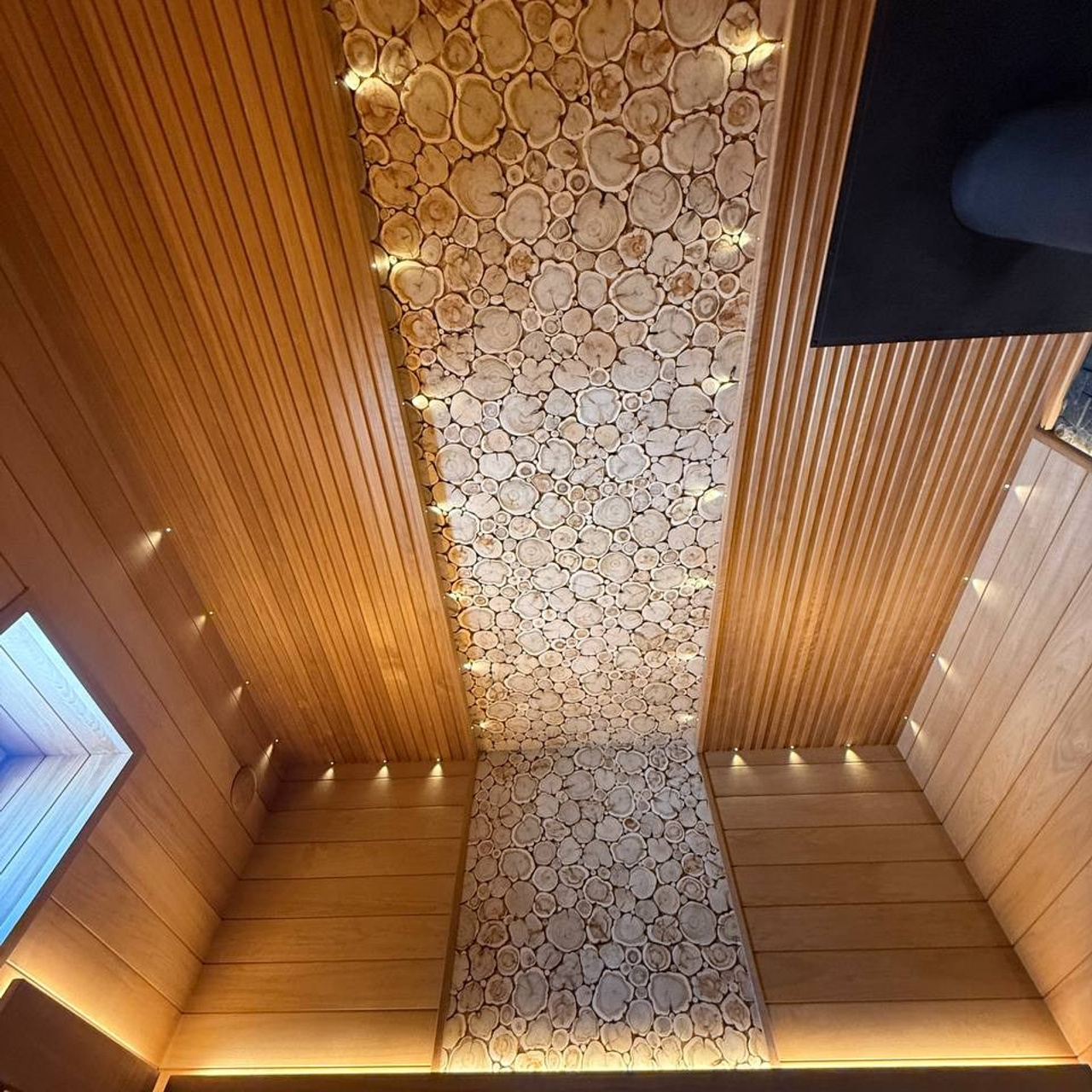 интерьер парной из термоосины