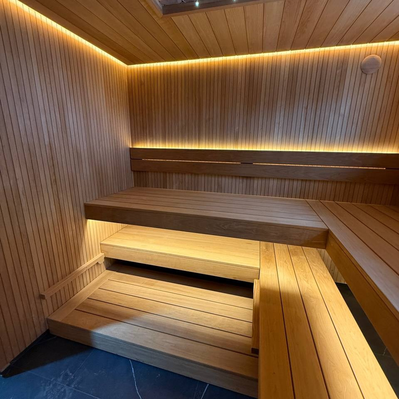 современная сауна из термоосины