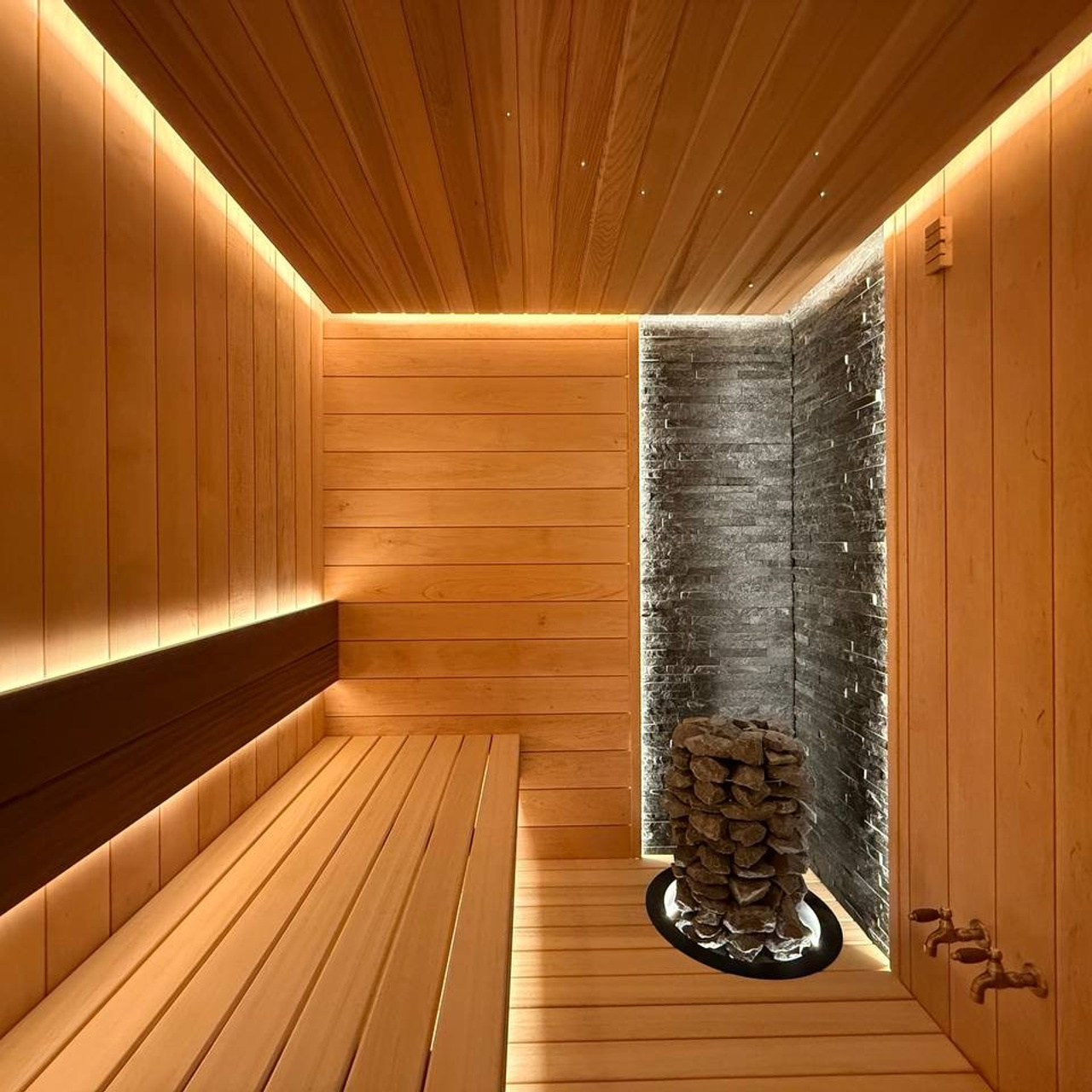 сауна из ольхи с печью Mondex RAKKA