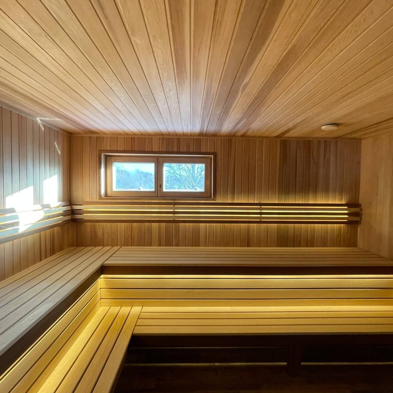 интерьер сауны из канадского кедра