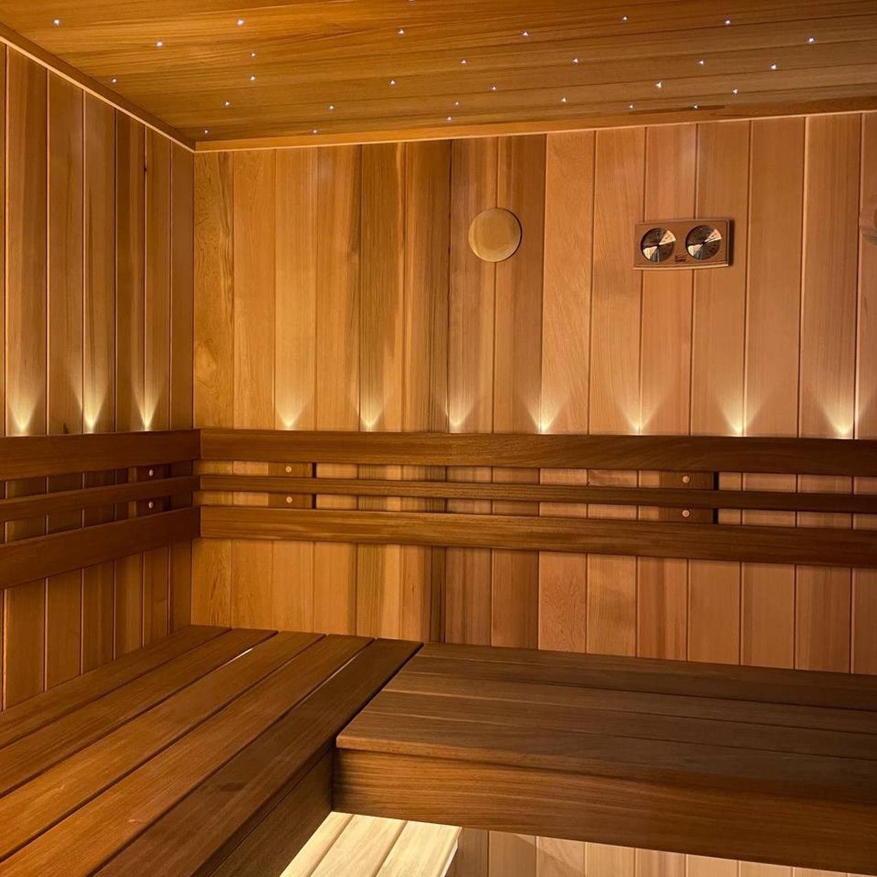 полки из абаша в сауне