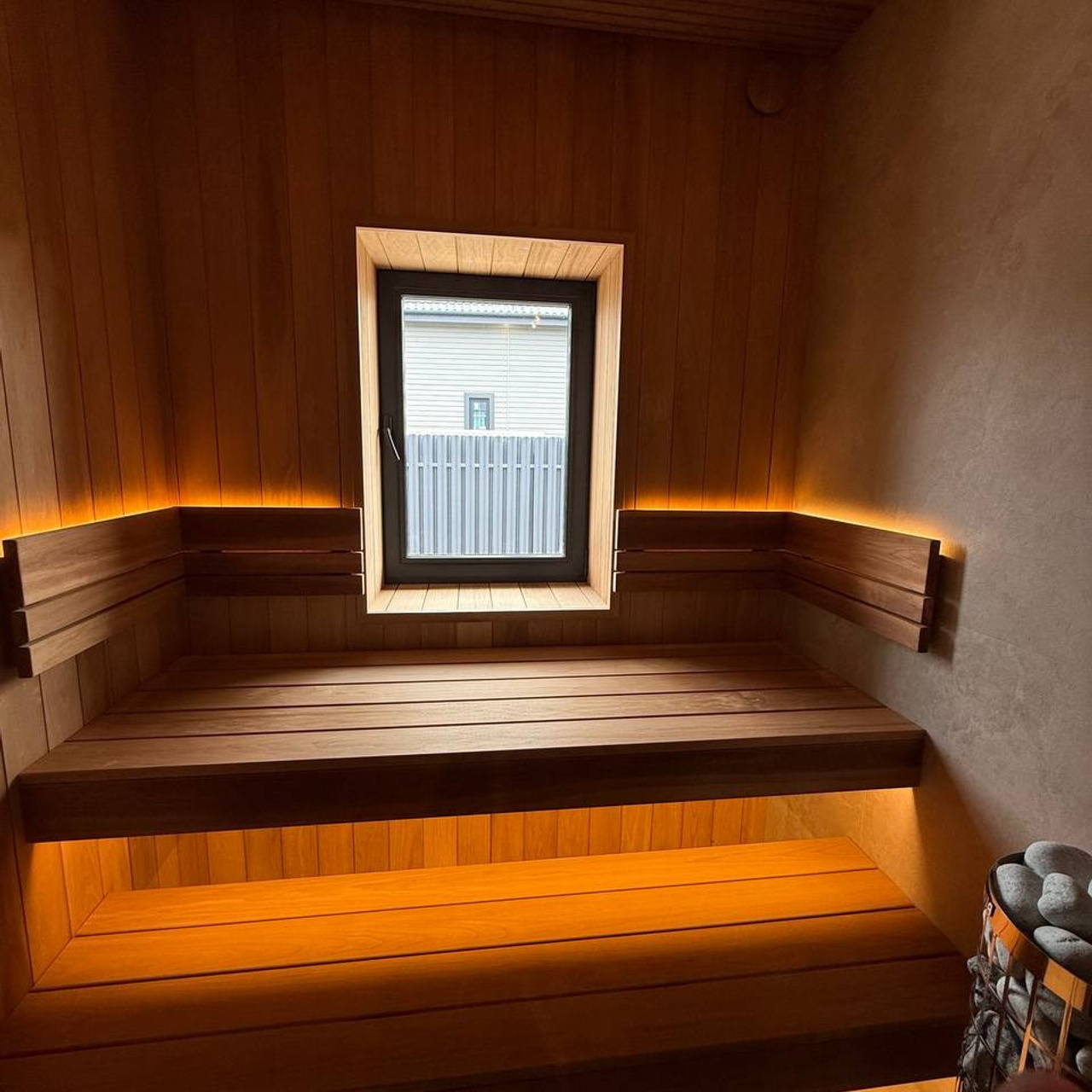 Сауна с застекленным фасадом в частном доме. Внутренняя отделка саун и бань под ключ в Санкт-Петербурге и Ленинградской области|Твоя Сауна