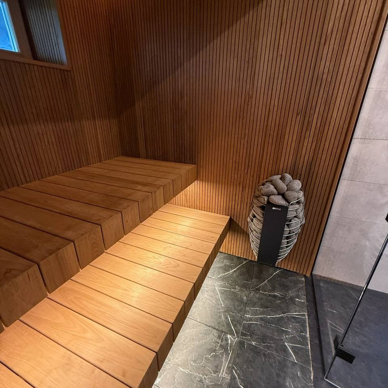 отделка парной термоосиной