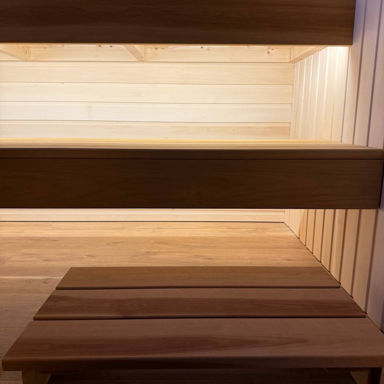 полки из термоосины в парной