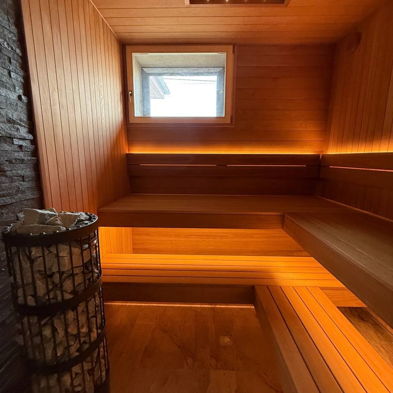 полки из термоосины в парной