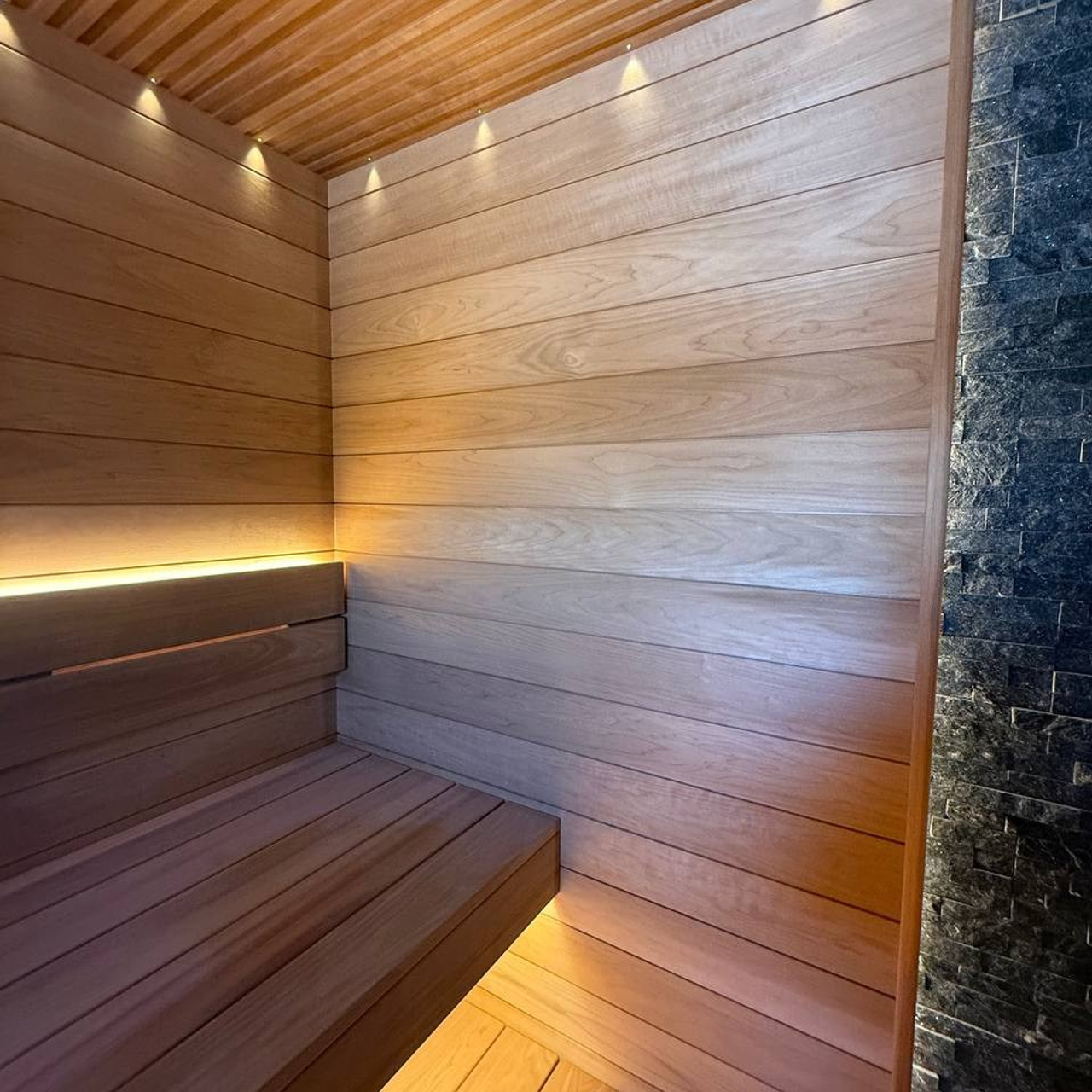 освещение в современной бане