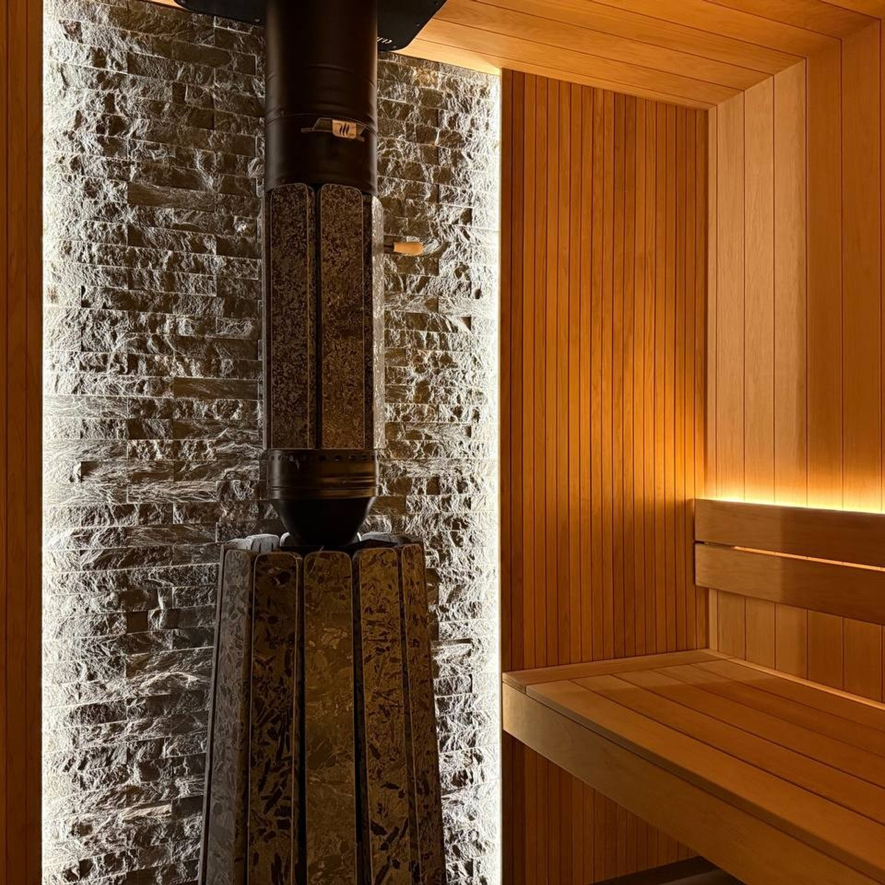 интерьер парной из термоосины
