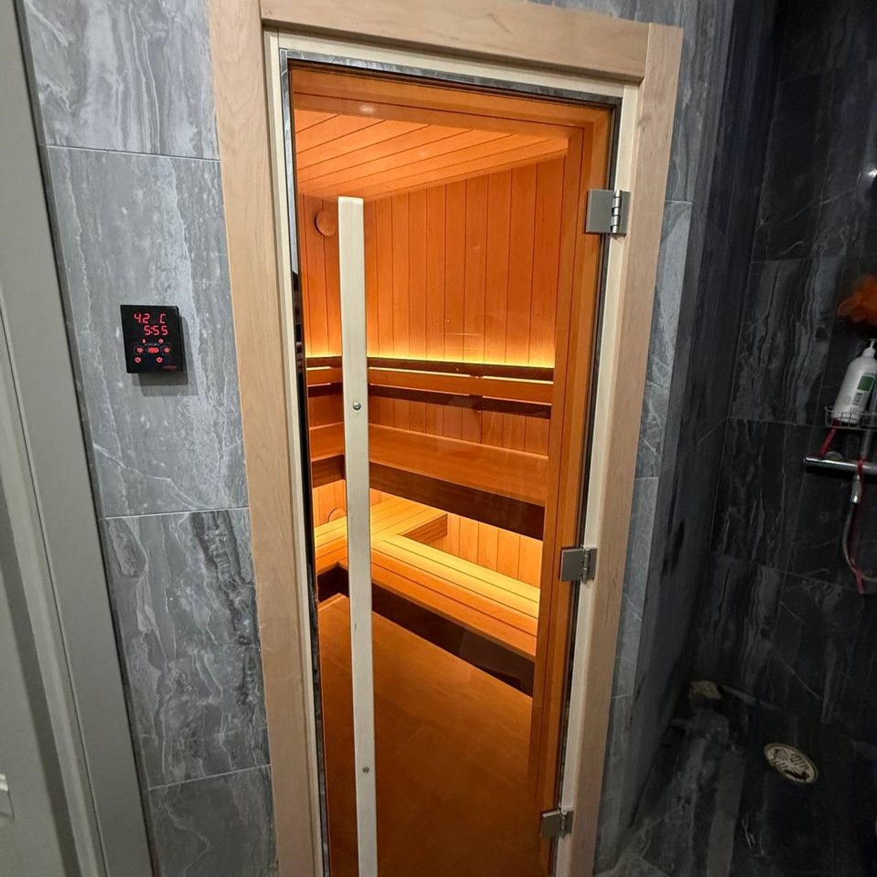 частная сауна из ольхи
