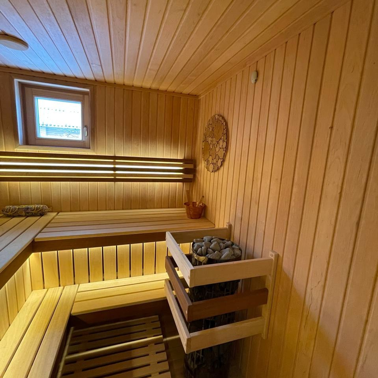 полки из абаша в сауне