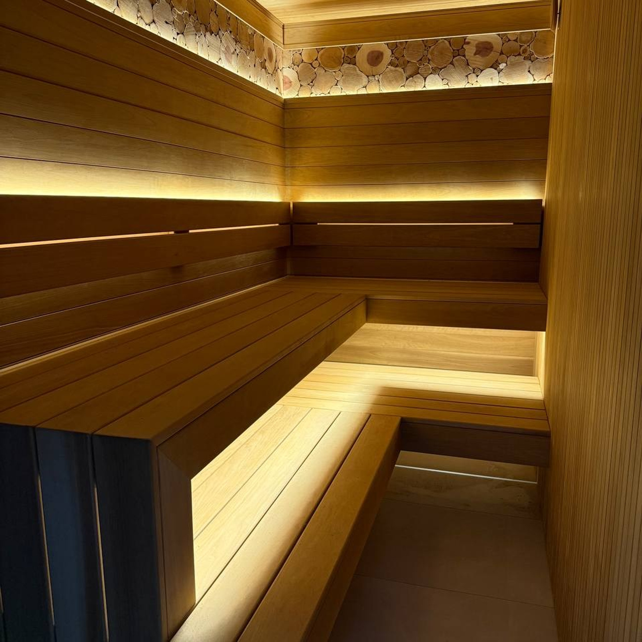 вставка из можжевельника в сауне