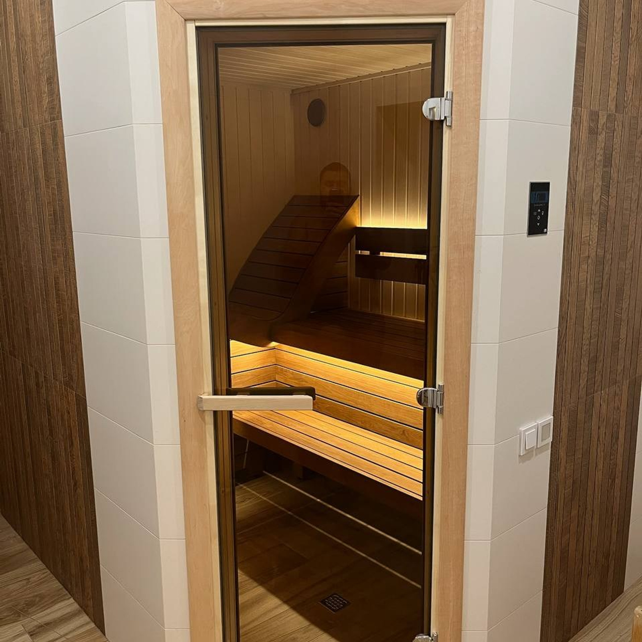 интерьер сауны из липы