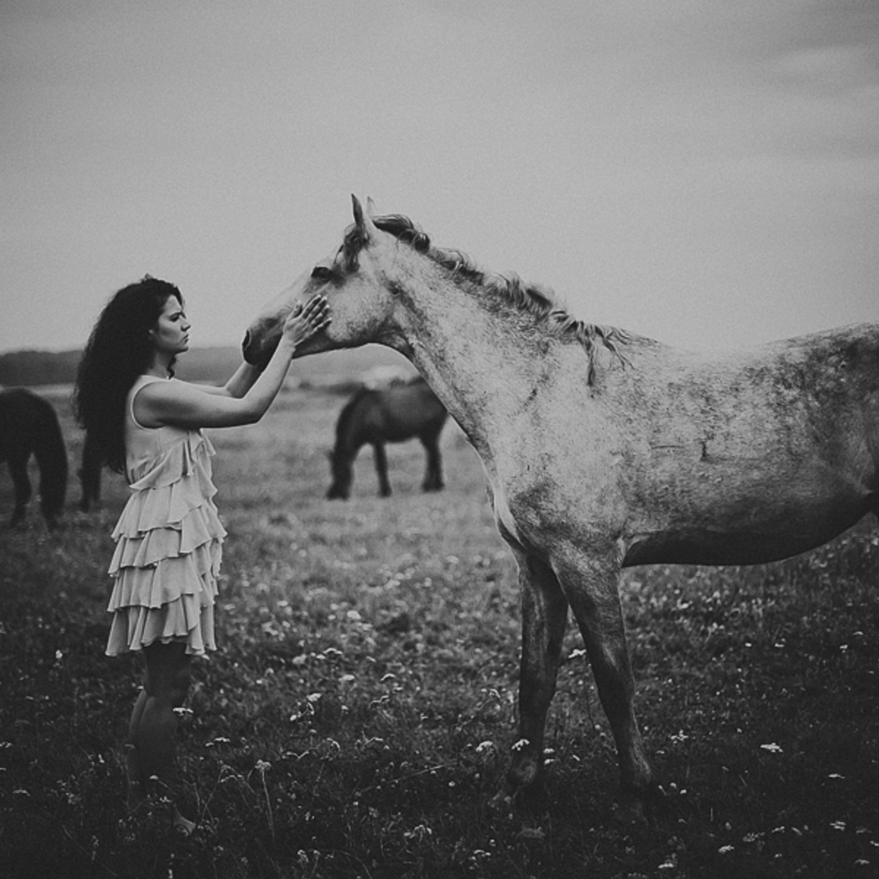Мария и лошади.