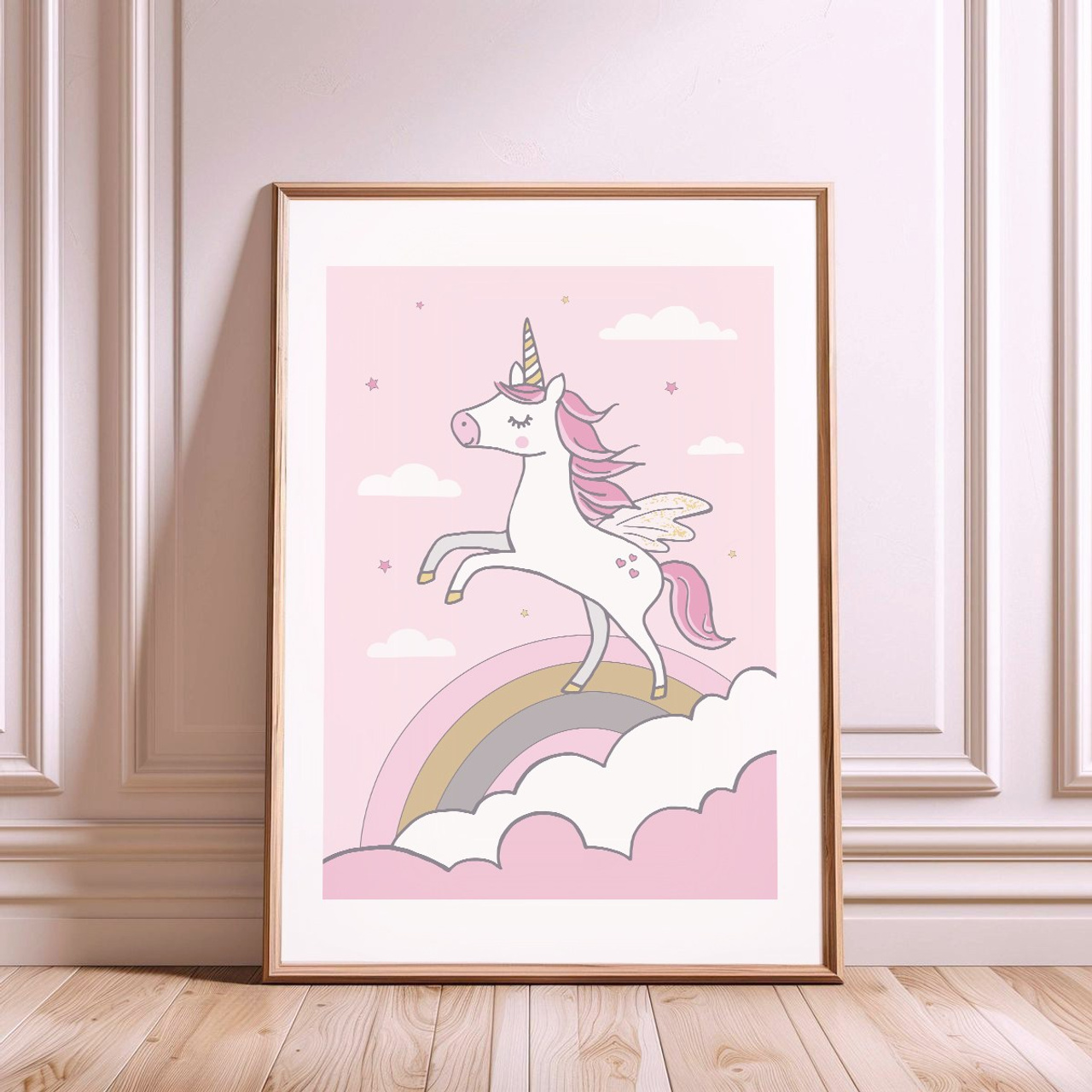 Принт «Единорожка» — набор 1 шт. Роспись стен и декор в детских комнатах Москва и Подмосковье