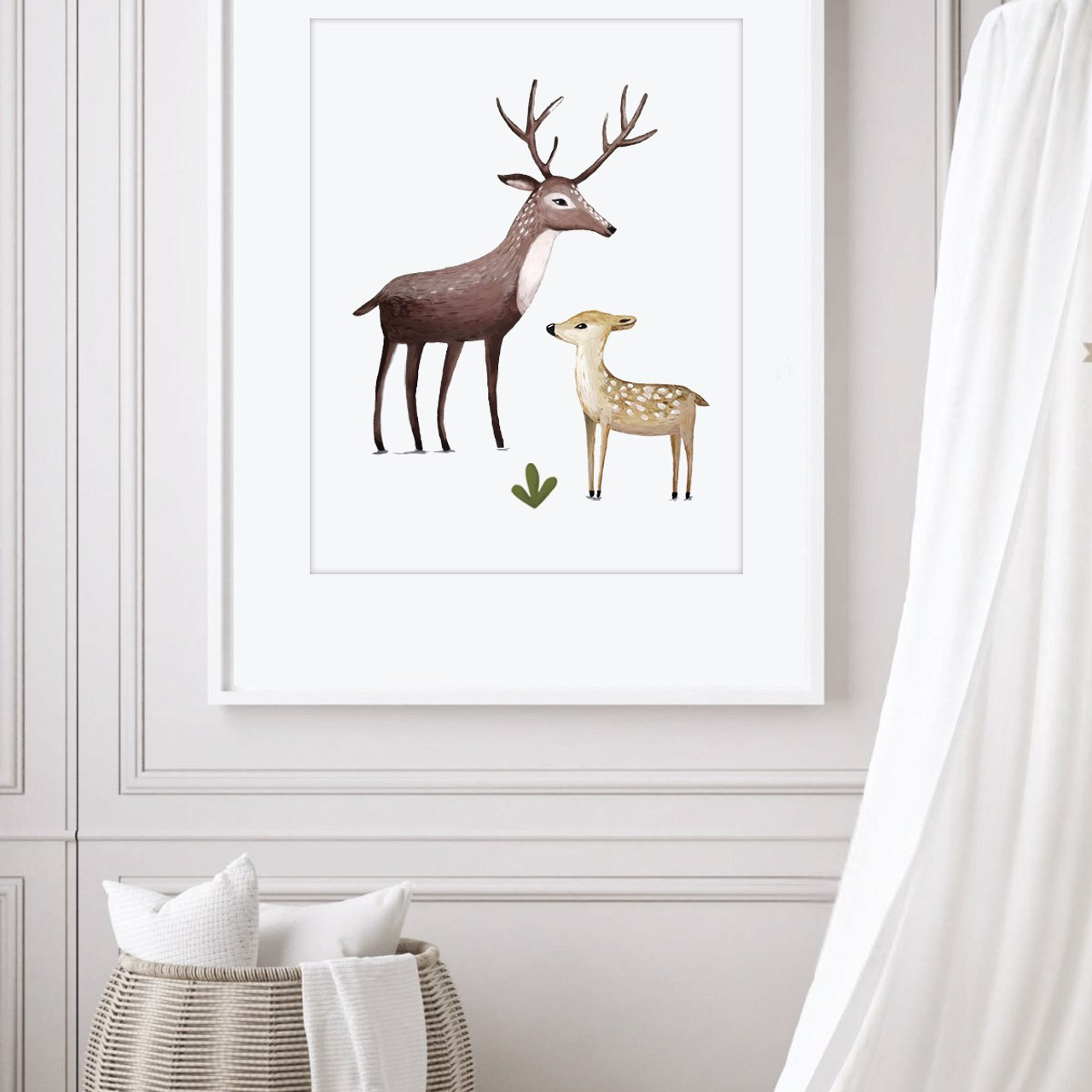 Принт «Олени». Роспись стен и декор в детских комнатах Москва и Подмосковье