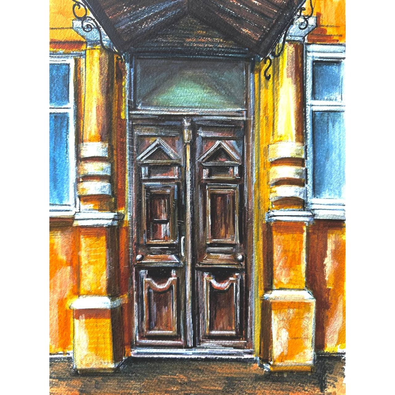 Авторская картина «Ул. Комсомольская, д. 125». ELCHANINOVA.ART Художник Ксения Ельчанинова. Современное искусство