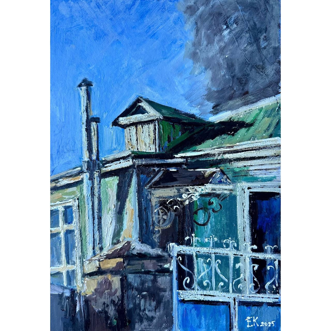 Авторская картина «ул. Каменоломская, д. 5». ELCHANINOVA.ART Художник Ксения Ельчанинова. Современное искусство