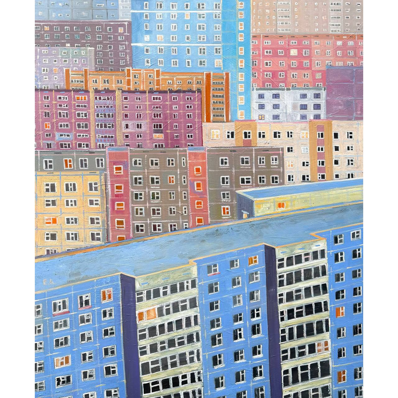 Авторская картина «Панельки». ЕЛЬЧАНИНОВА.АРТ Художник Ксения Ельчанинова. Современное искусство