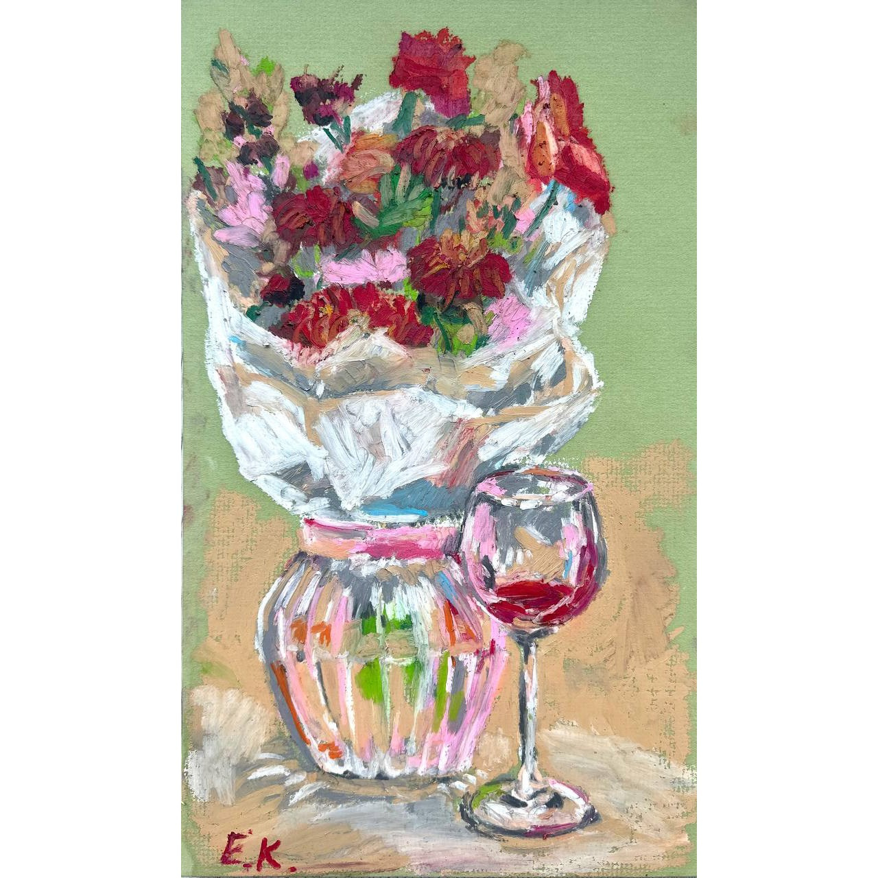 Авторская картина «Осенний букет». ELCHANINOVA.ART Художник Ксения Ельчанинова. Современное искусство