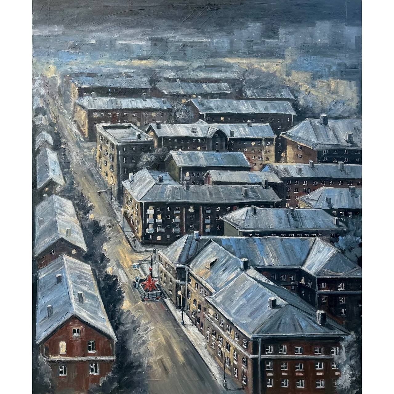 Авторская картина «Декабрь. Вечер.». ELCHANINOVA.ART Художник Ксения Ельчанинова. Современное искусство