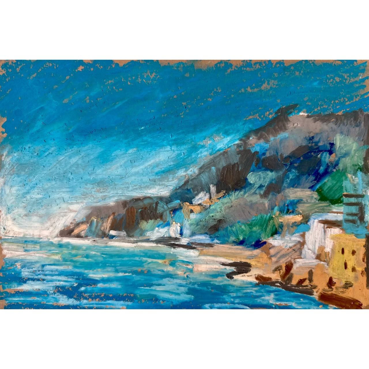 Авторская картина «Ялта. Берег.». ELCHANINOVA.ART Художник Ксения Ельчанинова. Современное искусство